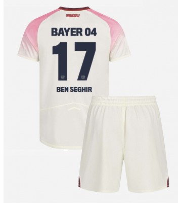 Bayer Leverkusen Eliesse Ben Seghir #17 Dětské Venkovní Dres 2025-26 Krátký Rukáv (+ trenýrky)